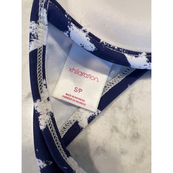 Xhilaration Women’s Patriotic Halter‎ Tie Swimsuit Push Up Top Size S Blue Red - Picture 4 of 4